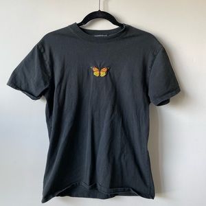 Brandy Melville Butterfly T-Shirt, Black, One Size